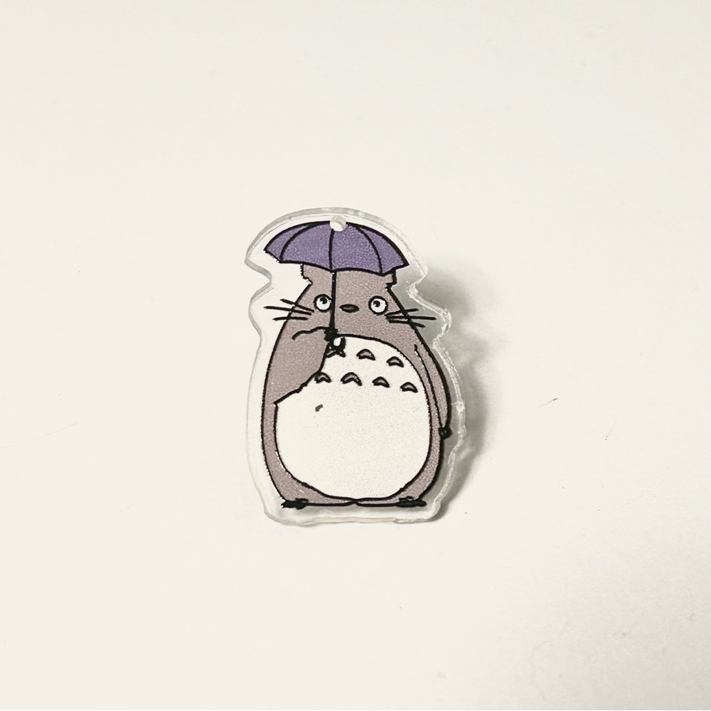 Handmade Totoro with Umbrella Brooch Fashion Pin  (NWOT)